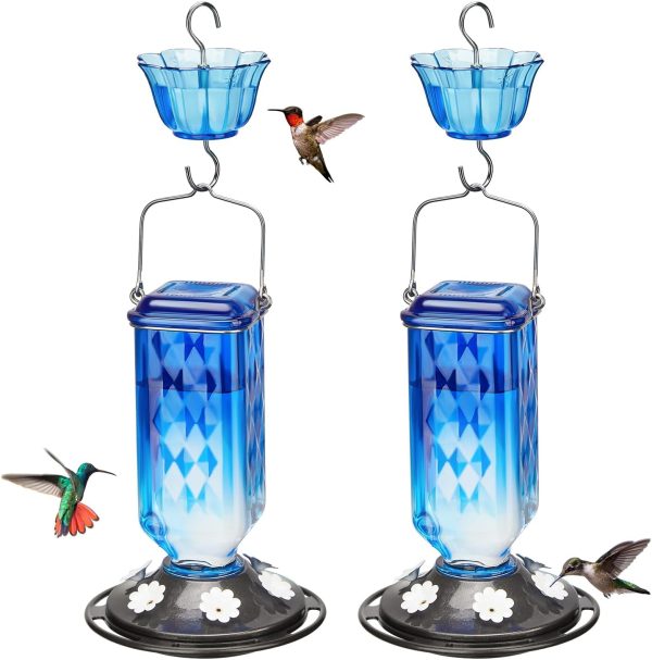 6 Feeding Ports Glass Outdoor Hummingbird Feeder