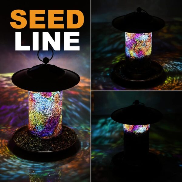 Bird Seed Feeder Mosaic Glass Design 5