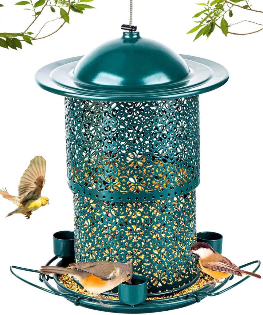 Captivating Large Bird Feeder Metal Design