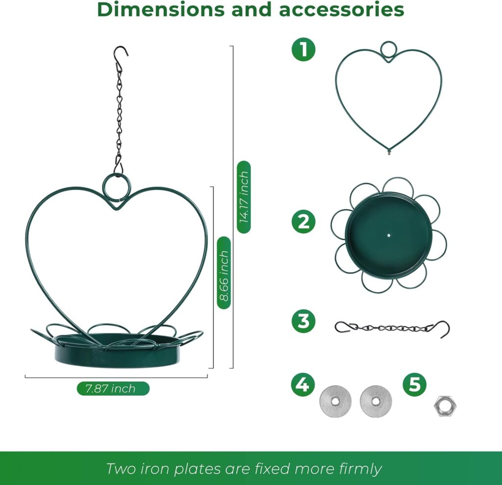 Charming Heart Bird Feeder Hanging Design 4