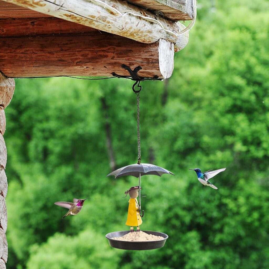 Charming Umbrella Bird Feeder Garden Decor outdoor