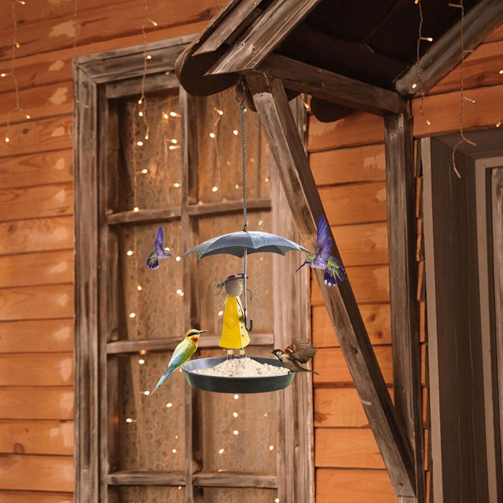 Charming Umbrella Bird Feeder Garden Decor outdoor decoration