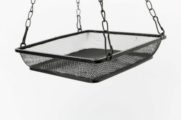 Durable Hanging Bird Feeder Seed Tray Metal Mesh Platform 5