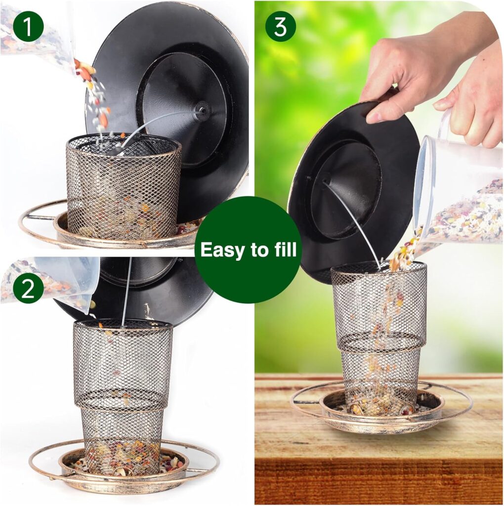Durable Metal Bird Feeder Squirrel Proof Design 3