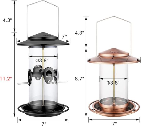 Durable Metal Bird Feeder for Outside 10Port 4