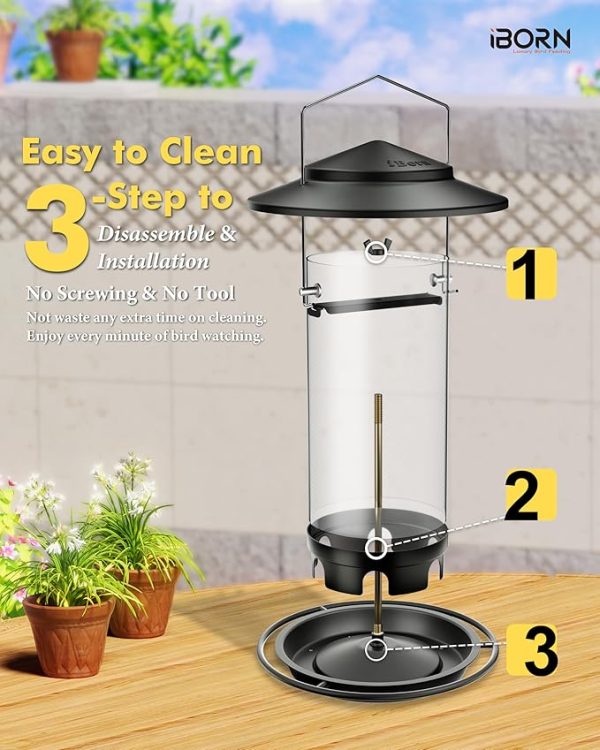 Durable Metal Bird Feeder for Outside 2