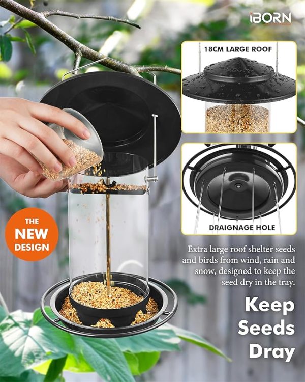 Durable Metal Bird Feeder for Outside 4