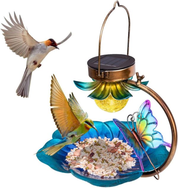 Durable Outdoor Hanging Wild Bird Feeder with Butterfly Design for Gardens 1