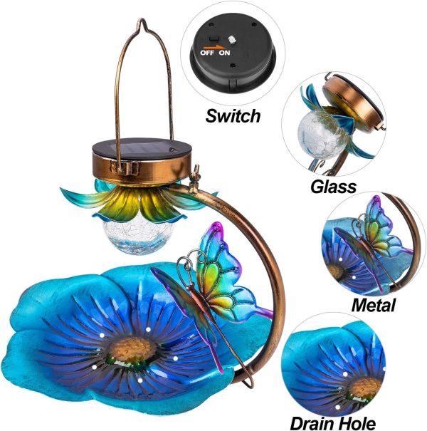 Durable Outdoor Hanging Wild Bird Feeder with Butterfly Design for Gardens 4