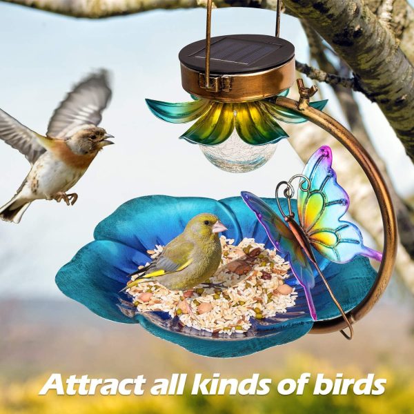 Durable Outdoor Hanging Wild Bird Feeder with Butterfly Design for Gardens 6