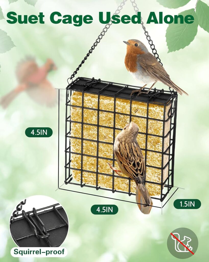Durable Weatherproof Bird Feeder Metal Design suet cage