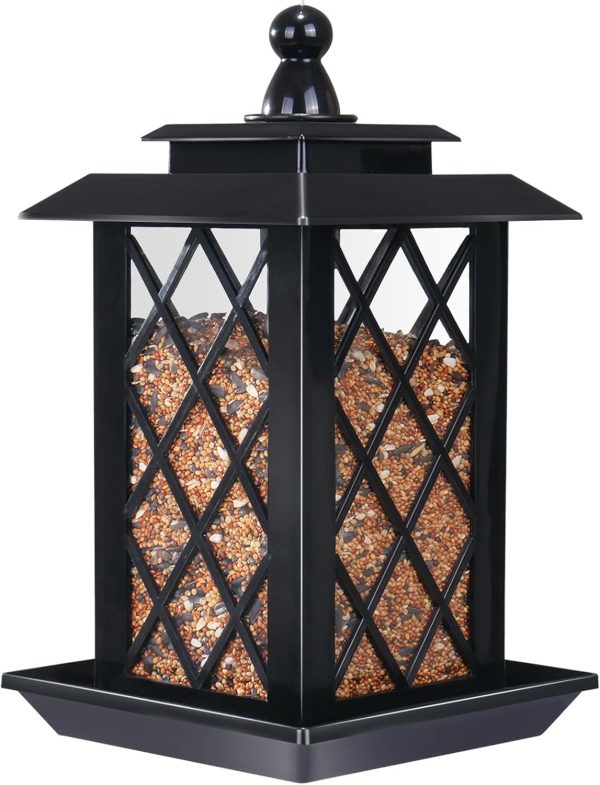 Elegant Seed Feeder Lantern Outdoor Ready Design