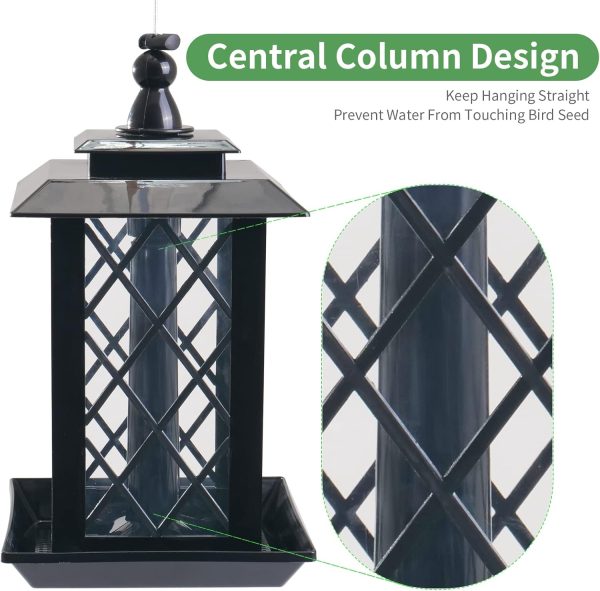 Elegant Seed Feeder Lantern Outdoor Ready Design column design