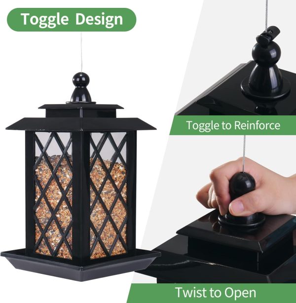 Elegant Seed Feeder Lantern Outdoor Ready Design toggle design