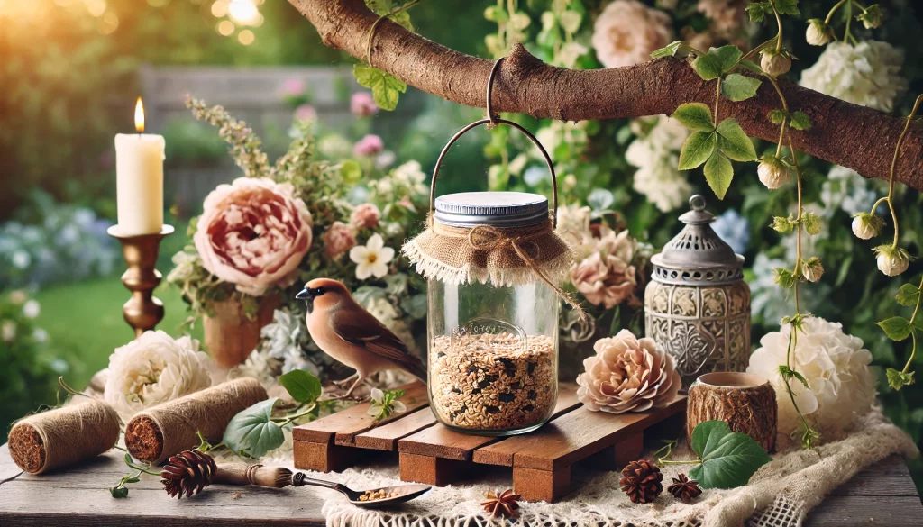Garden With Mason Jar Ideas - 04