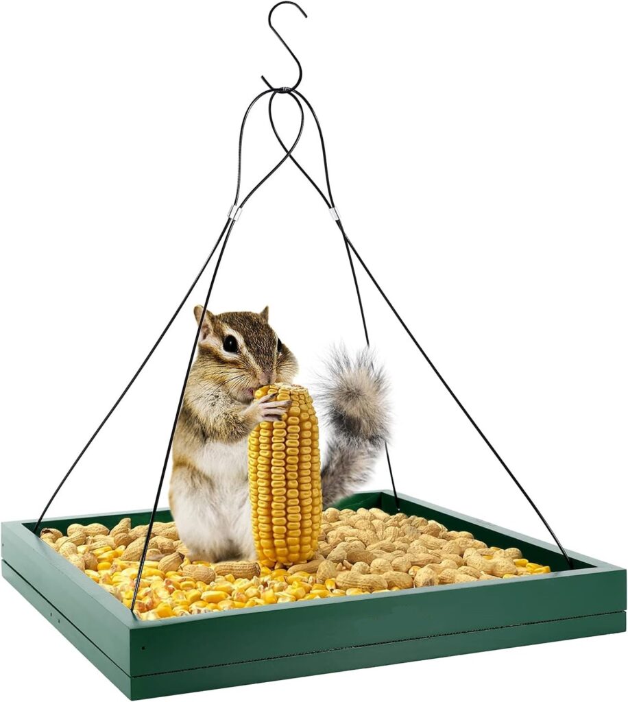 Stylish Bird Tray Feeder Hanging Design for squirrel