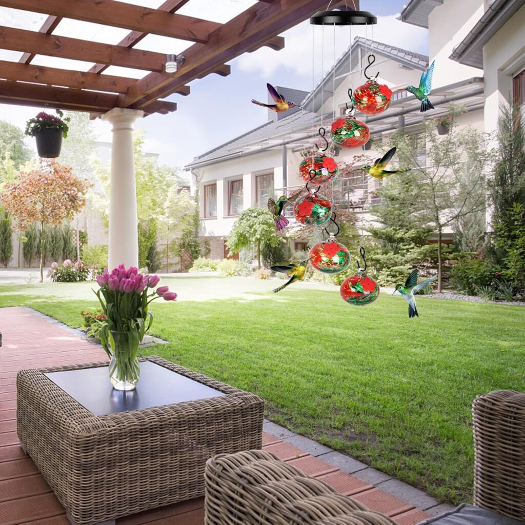 Stylish Hanging Bird Feeder Wind Chime Design 3