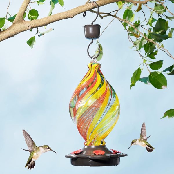 Unique Ice Cream Shaped Feeder for Outdoor Birds hanging in tree