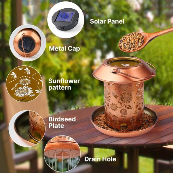 Waterproof Bird Feeder Solar Powered Design 3