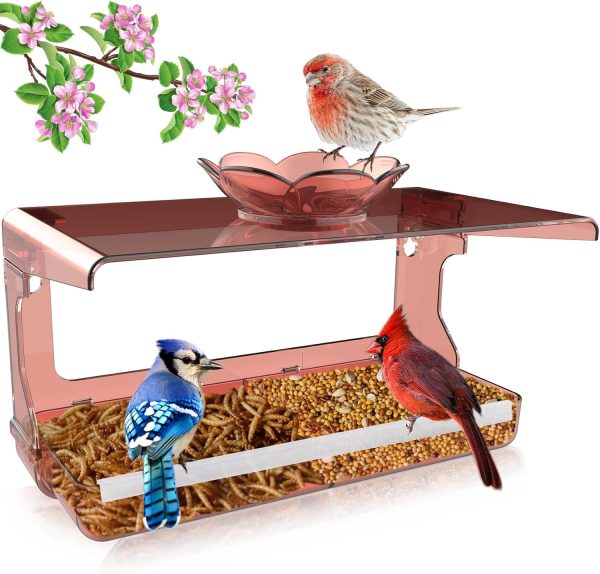 Window Bird Feeder with Clear Viewing Design